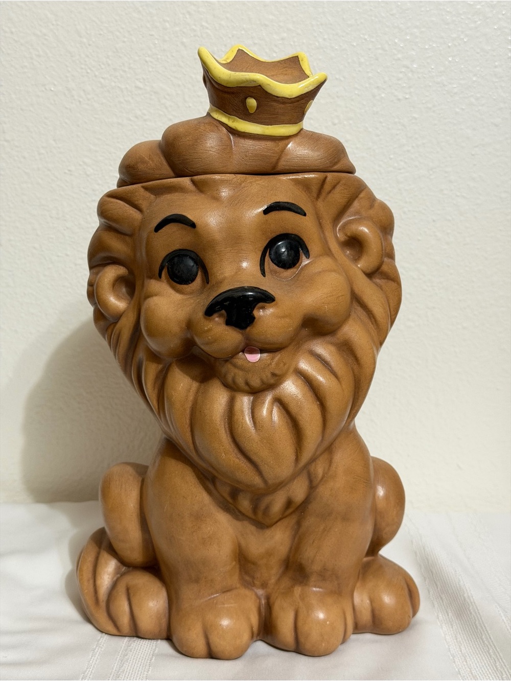 Vintage Twin Winton Leo Lion King Cookie Jar Made In California USA 14" Tall